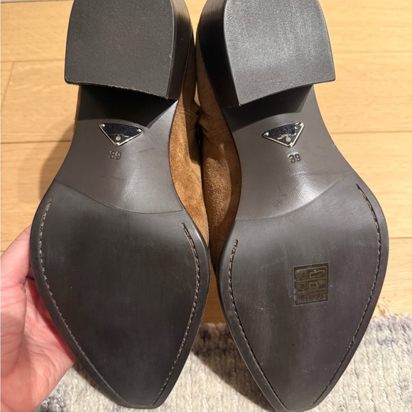 PRADA Suede Western Booties size 39 NWT - Picture 6 of 7
